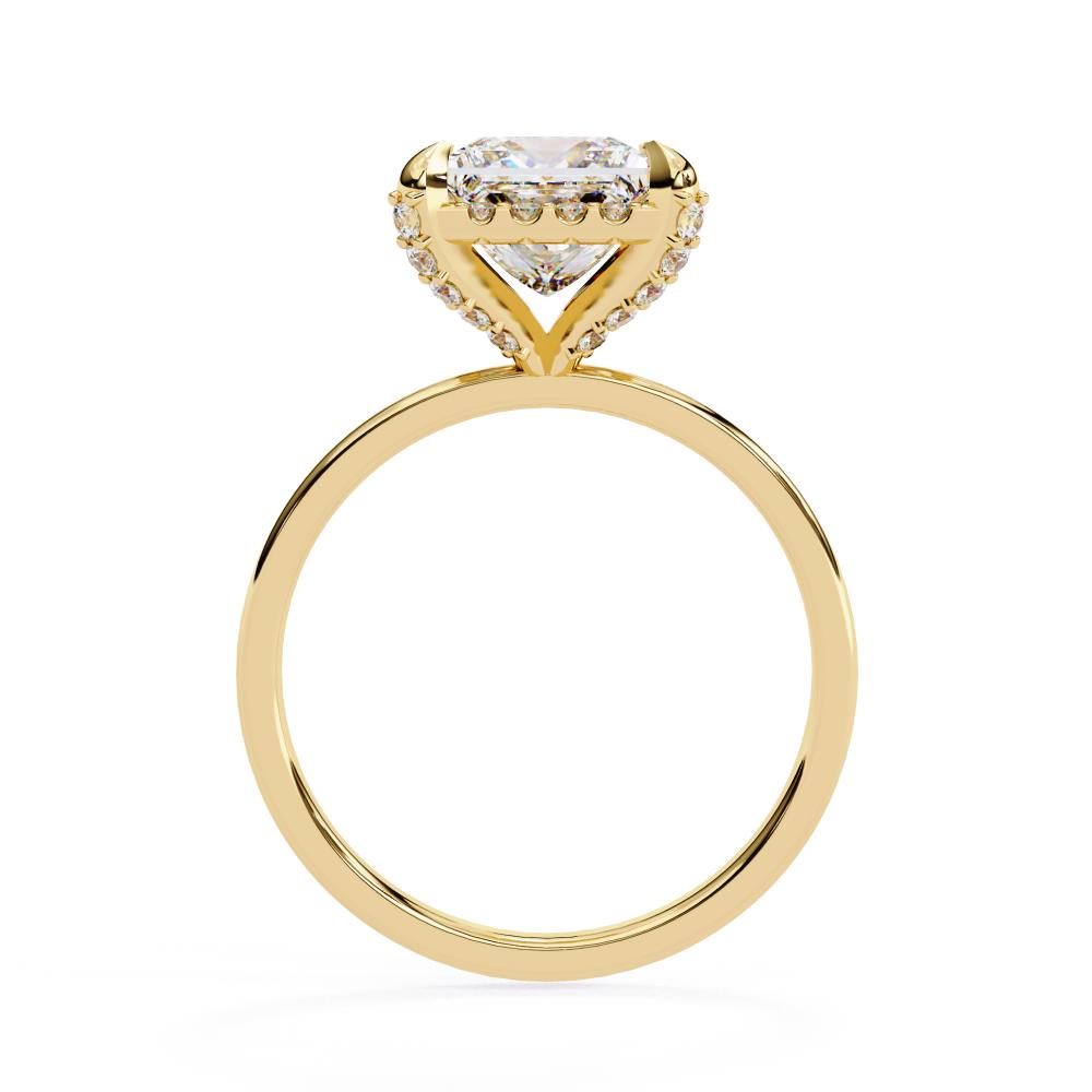 The Zachary Princess Solitaire Halo Engagement Ring