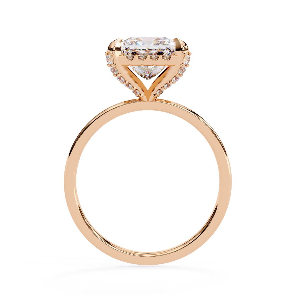 The Zachary Princess Solitaire Halo Engagement Ring