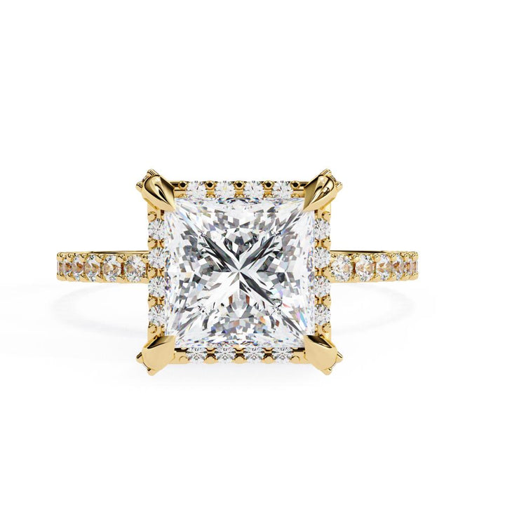 The Ava Princess Mystic Modern Halo Engagement Ring