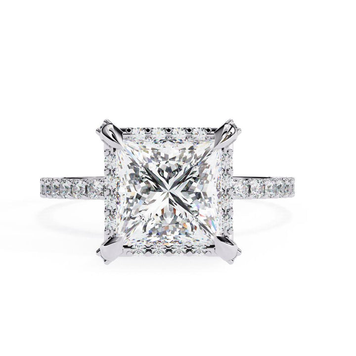 The Ava Princess Mystic Modern Halo Engagement Ring