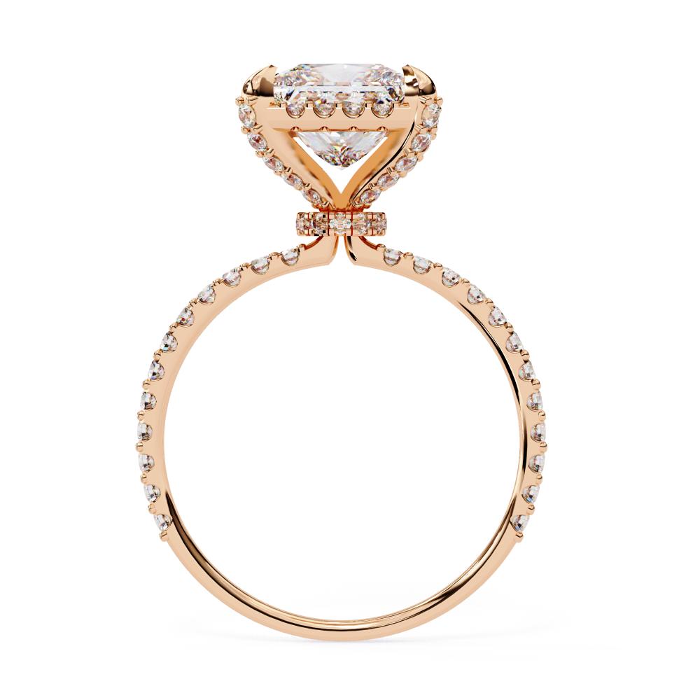 The Ava Princess Mystic Modern Halo Engagement Ring