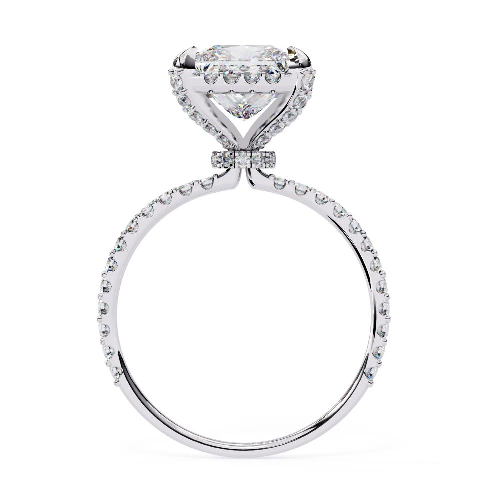 The Ava Princess Mystic Modern Halo Engagement Ring