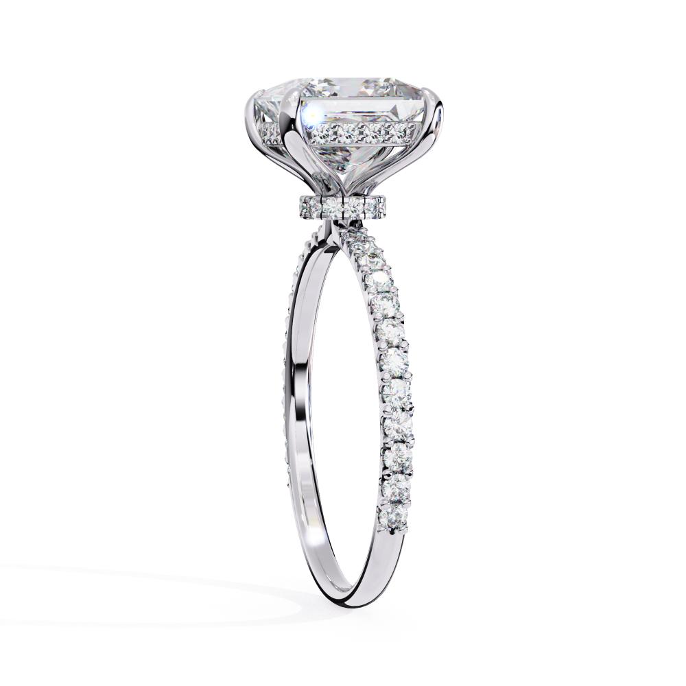The Erica Princess Mystic Hidden Halo Engagement Ring