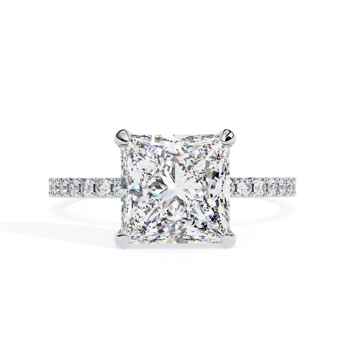 The Erica Princess Mystic Hidden Halo Engagement Ring