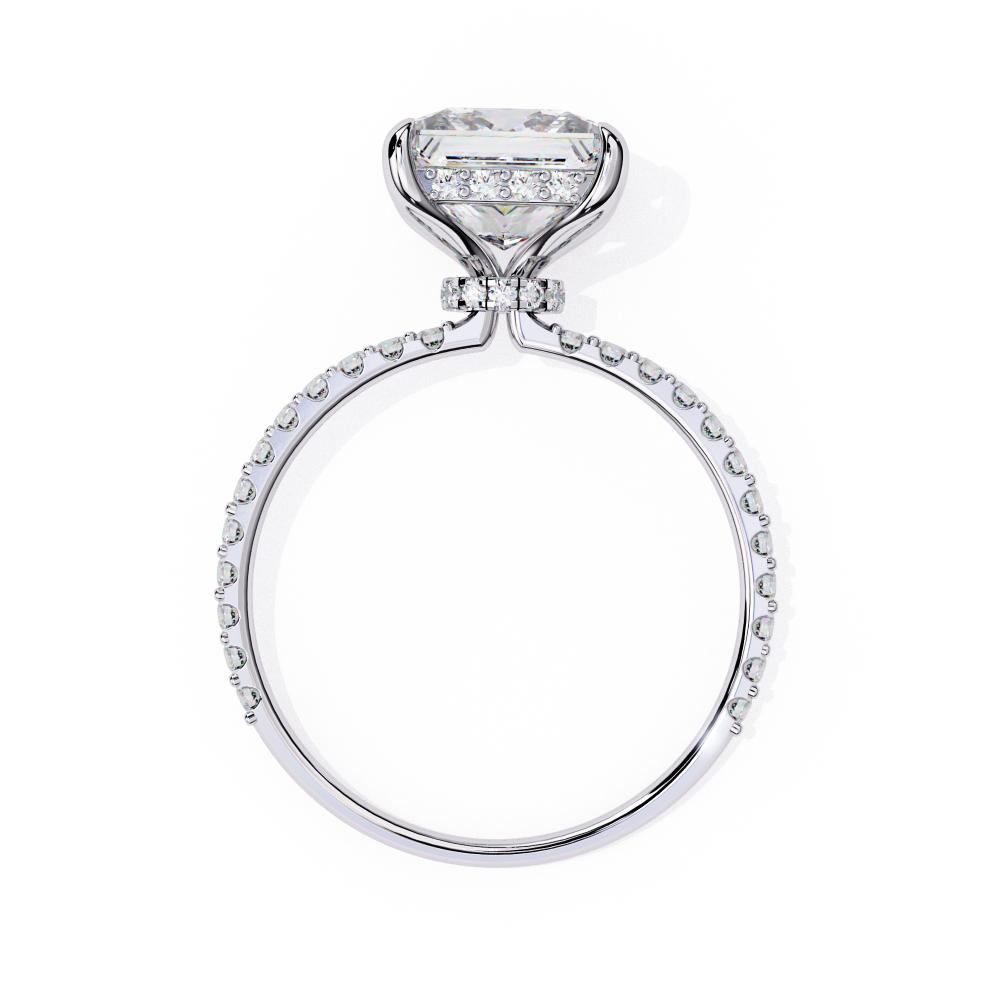 The Erica Princess Mystic Hidden Halo Engagement Ring