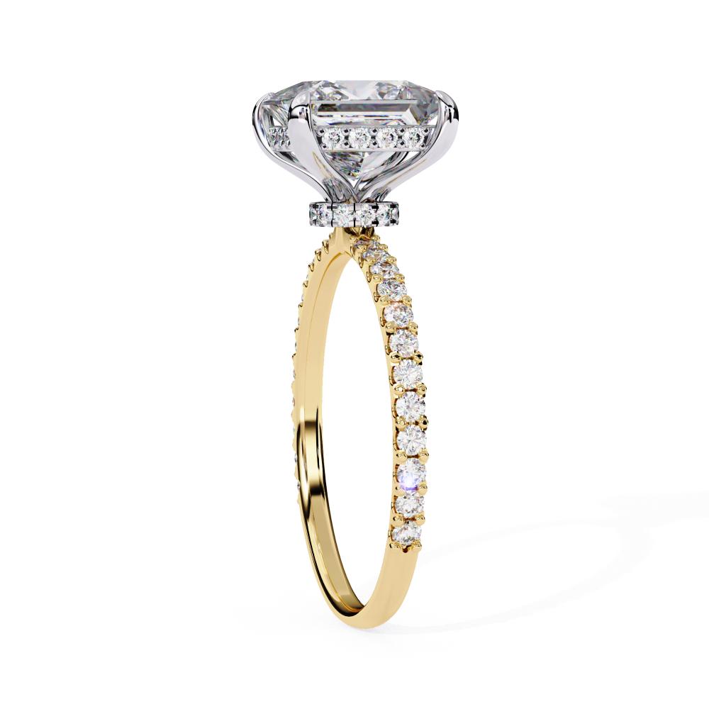 The Erica Princess Mystic Hidden Halo Engagement Ring