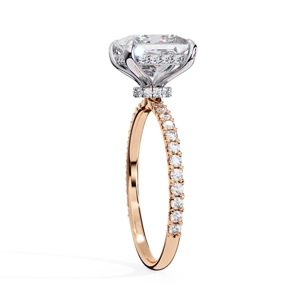 The Erica Princess Mystic Hidden Halo Engagement Ring