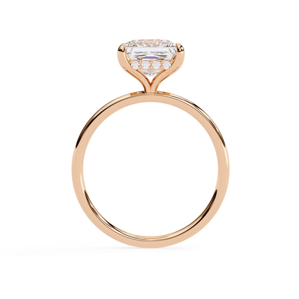 The Anthony Princess Solitaire Hidden Halo Engagement Ring