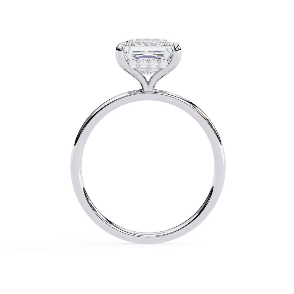 The Anthony Princess Solitaire Hidden Halo Engagement Ring