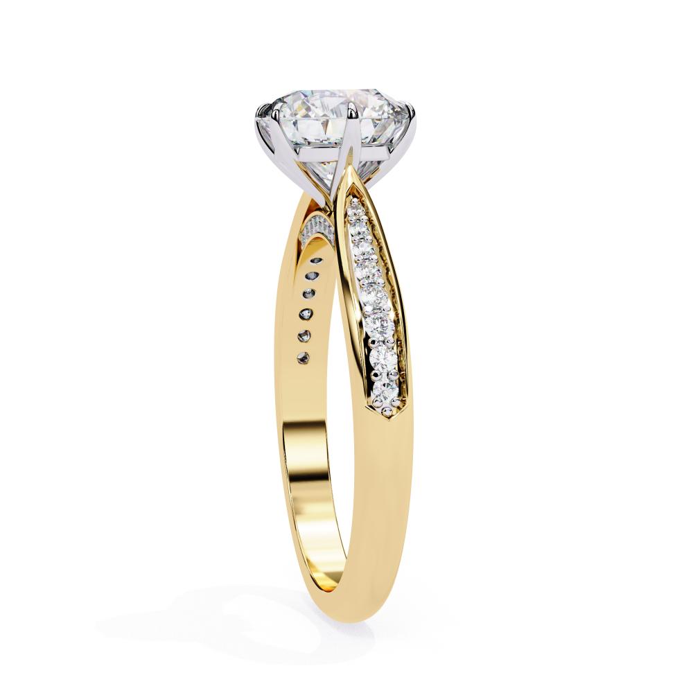 The Nataley Round Hidden Accent Engagement Ring