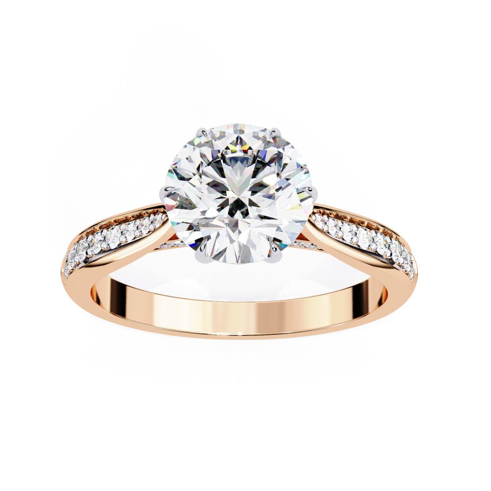 The Nataley Round Hidden Accent Engagement Ring