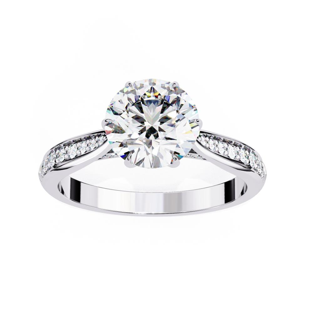 The Nataley Round Hidden Accent Engagement Ring