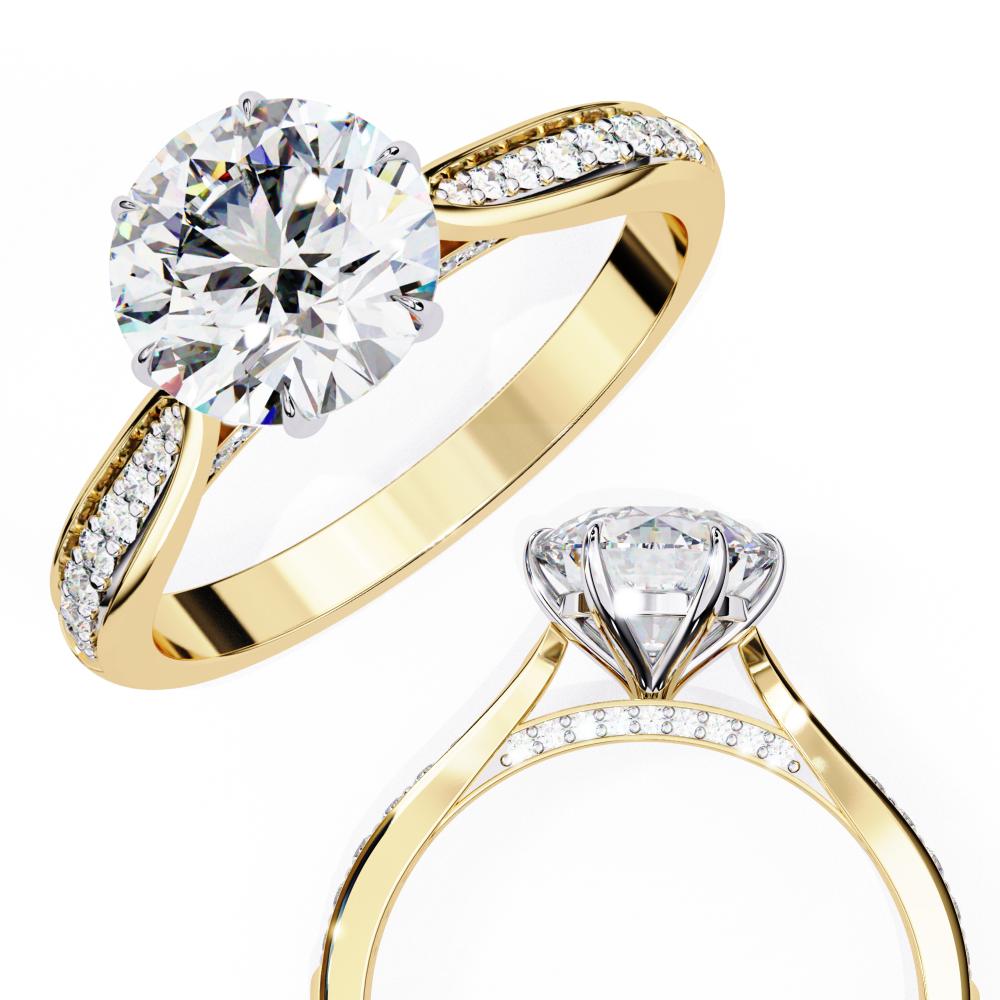 The Nataley Round Hidden Accent Engagement Ring