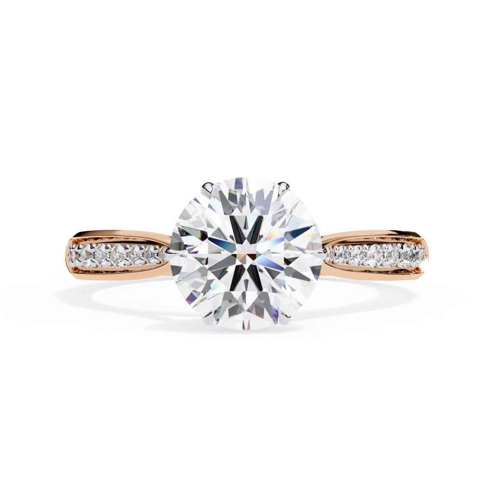 The Nataley Round Hidden Accent Engagement Ring