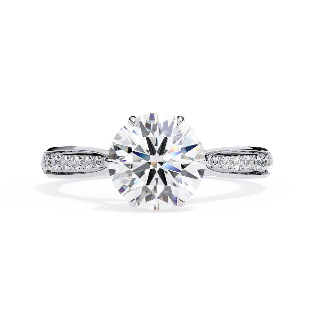 The Nataley Round Hidden Accent Engagement Ring