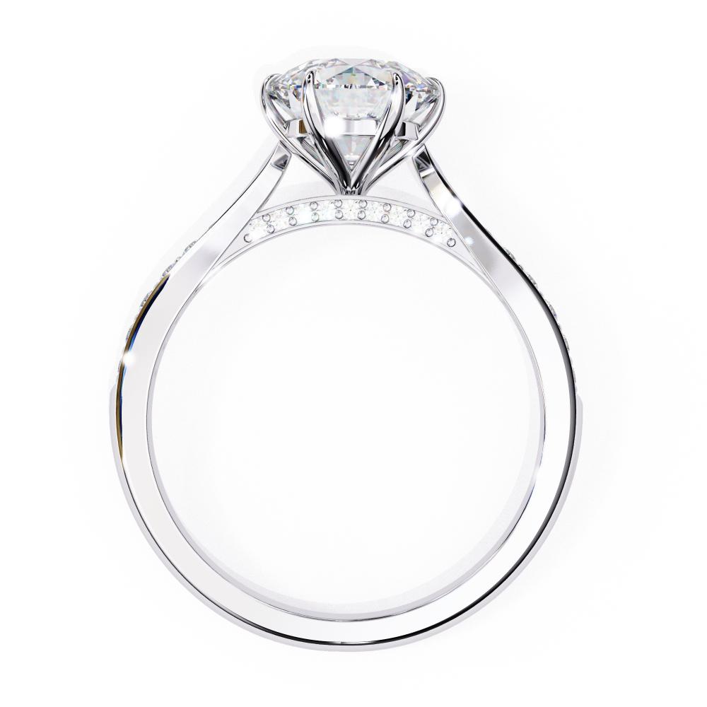 The Nataley Round Hidden Accent Engagement Ring