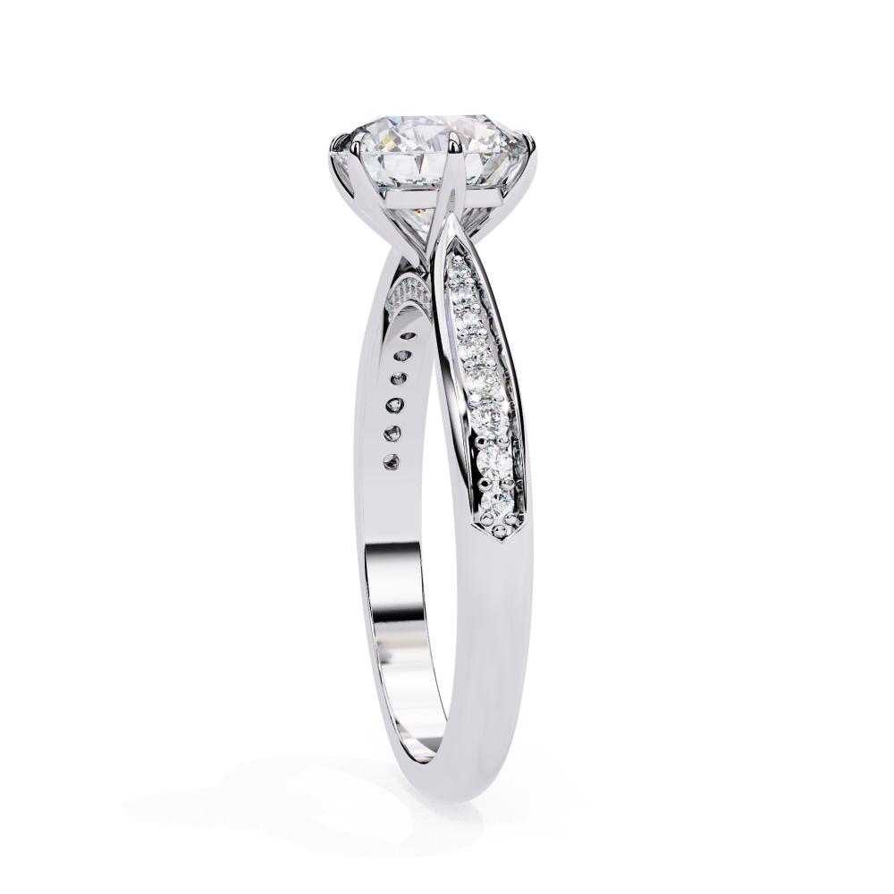 The Nataley Round Hidden Accent Engagement Ring