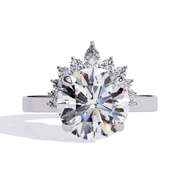 The Lynsey Round Cluster Engagement Ring