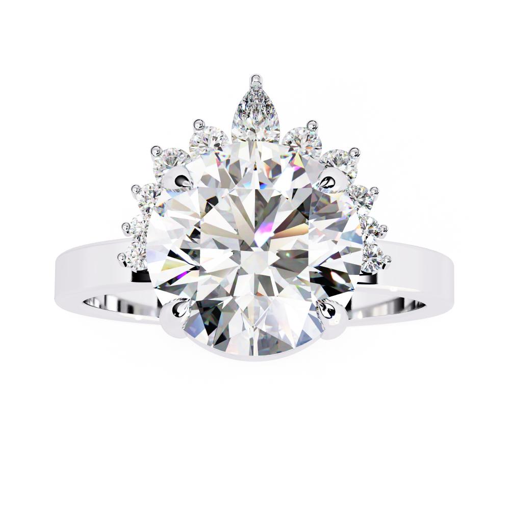 The Lynsey Round Cluster Engagement Ring