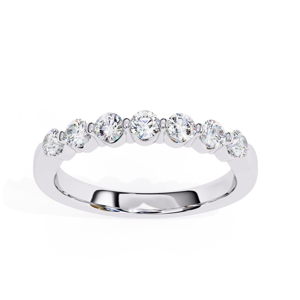 The Tucker Round Shared Prong Set Wedding Band