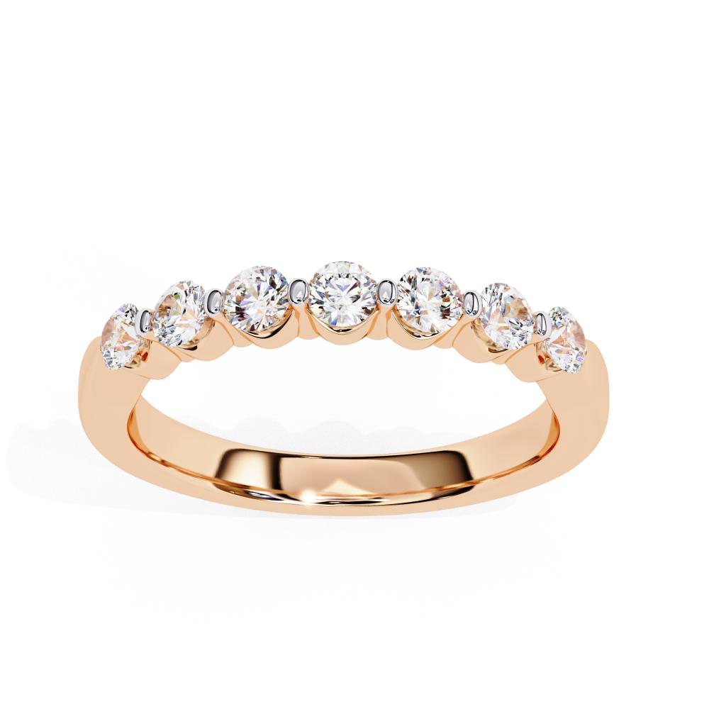 The Tucker Round Shared Prong Set Wedding Band