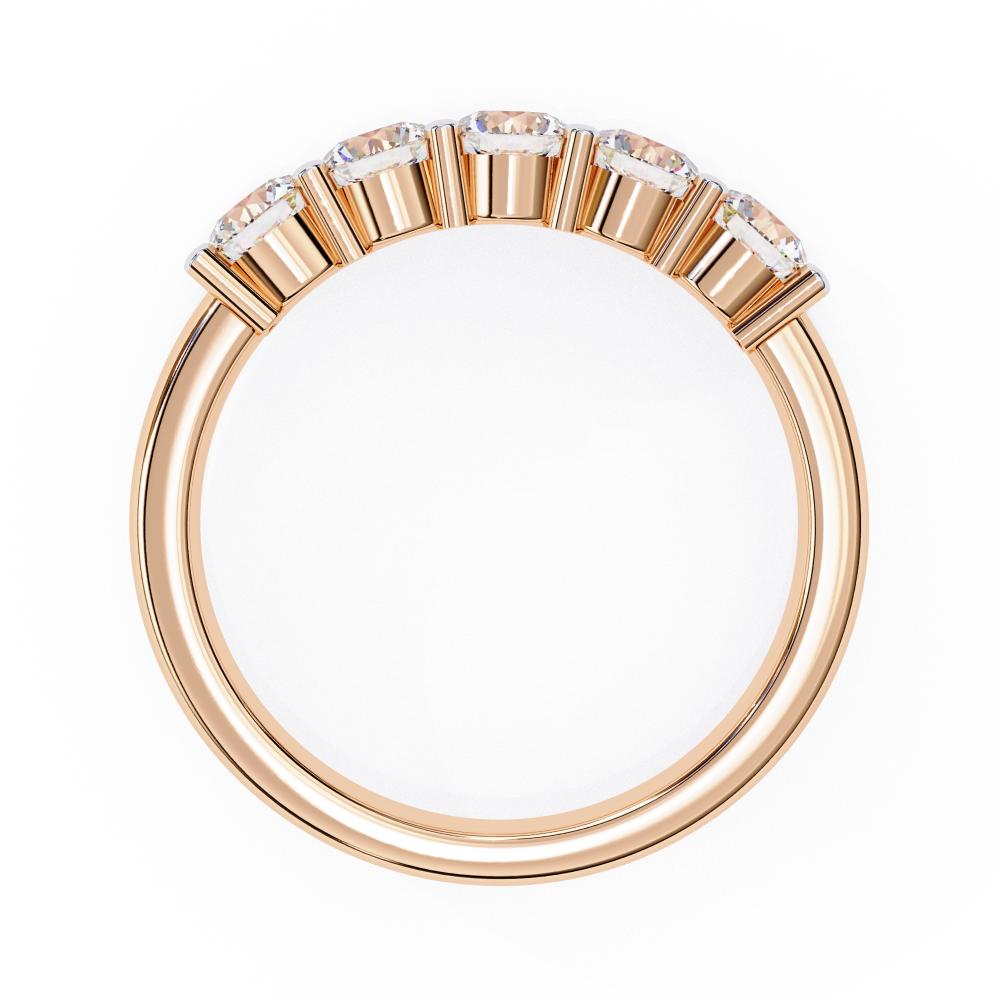 The Martinez Round Five Stone Wedding Band