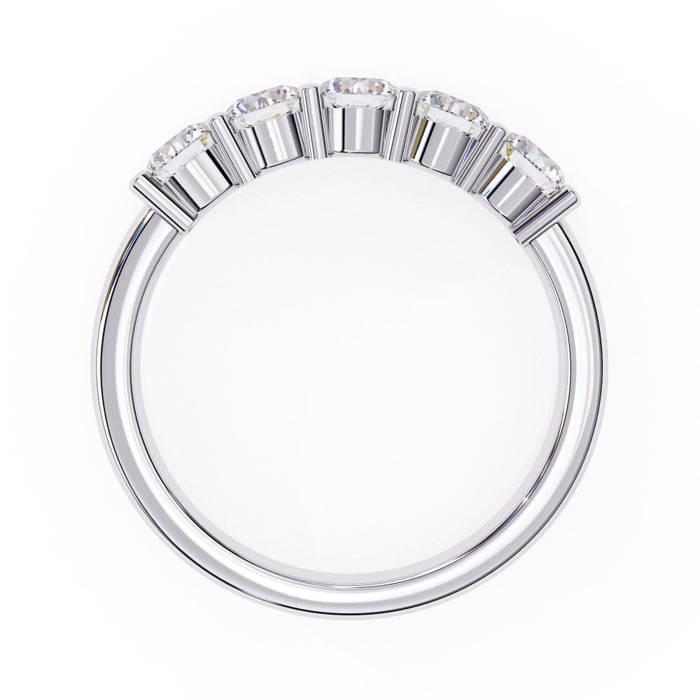 The Martinez Round Five Stone Wedding Band