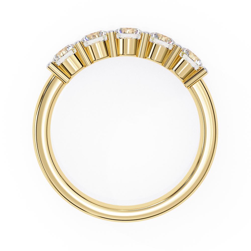 The Martinez Round Five Stone Wedding Band