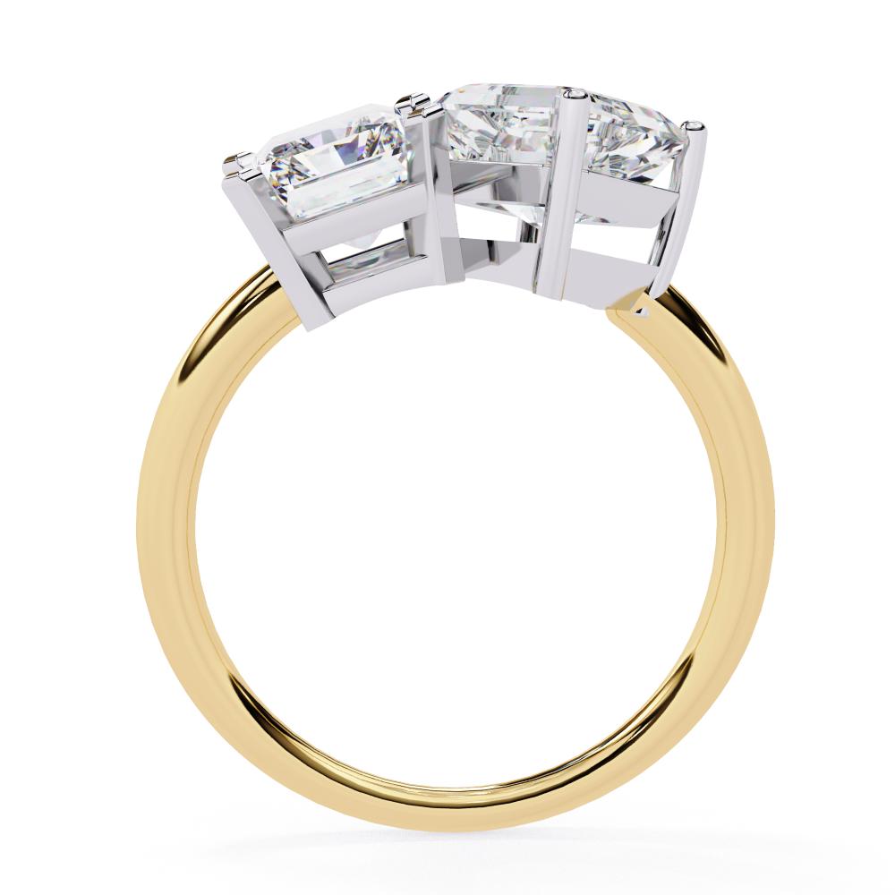 The Nicole Radiant & Asscher Toi et Moi Engagement Ring