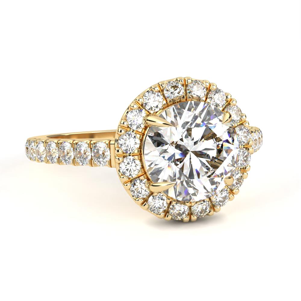 The Walter Round Cathedral Halo Engagement Ring