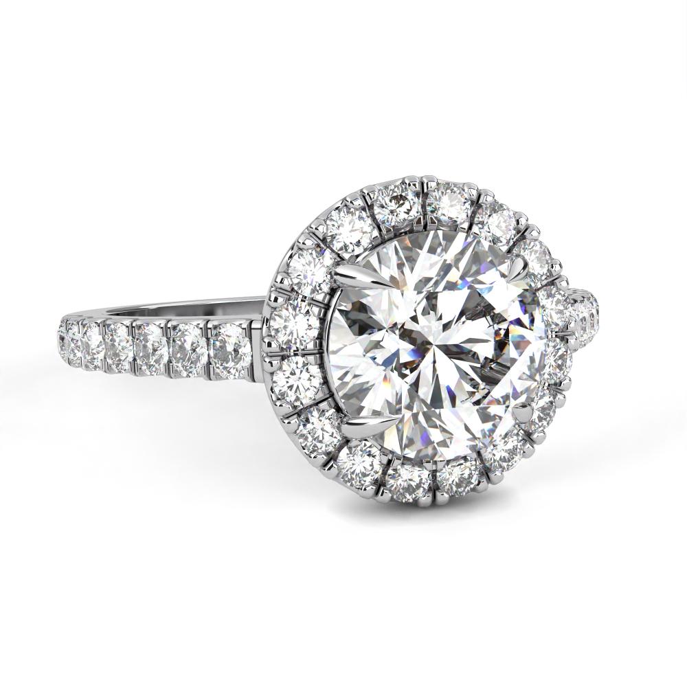 The Walter Round Cathedral Halo Engagement Ring