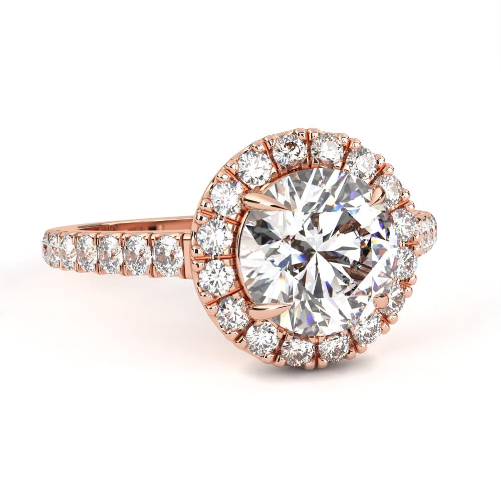 The Walter Round Cathedral Halo Engagement Ring