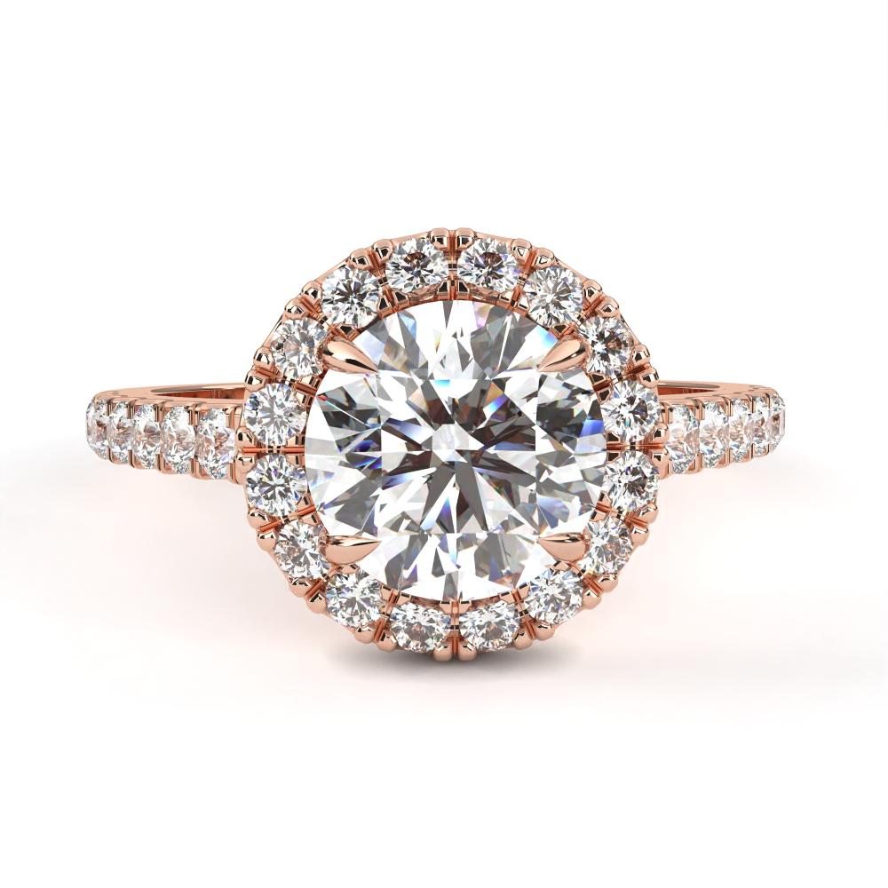 The Walter Round Cathedral Halo Engagement Ring