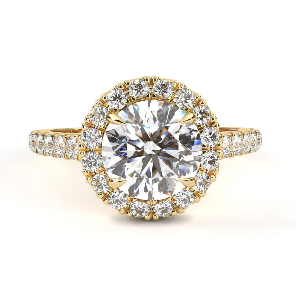 The Walter Round Cathedral Halo Engagement Ring