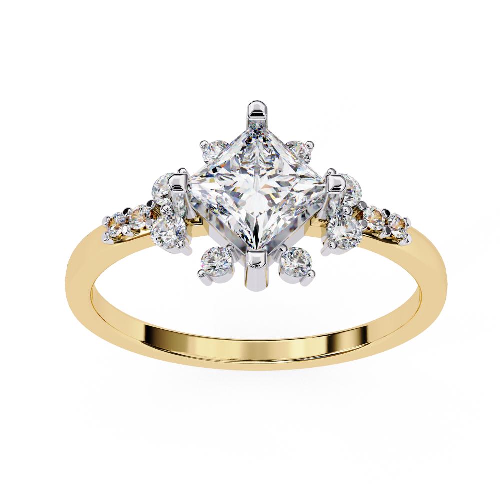 The Sydney Princess With Accent Stone Engagement Ring