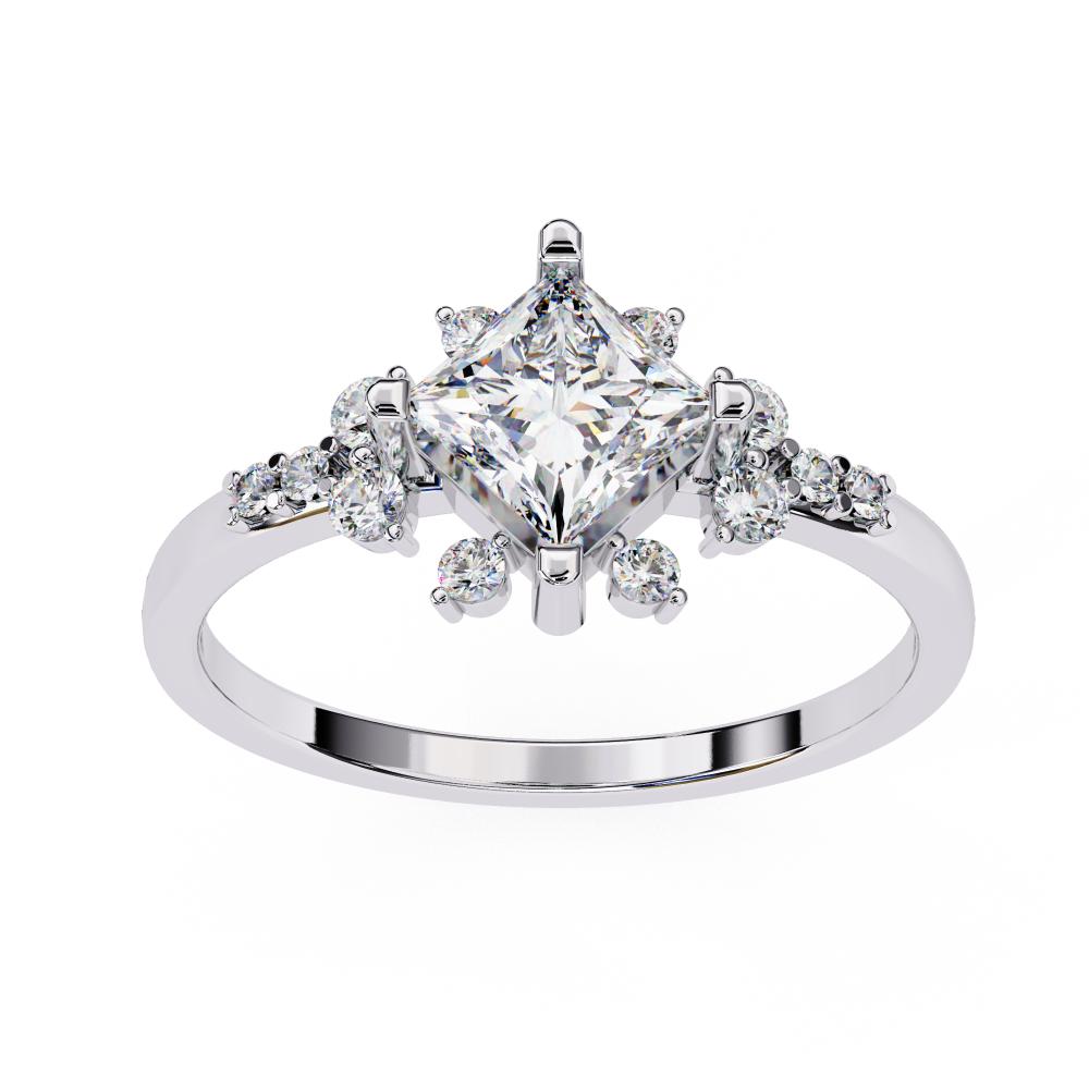 The Sydney Princess With Accent Stone Engagement Ring