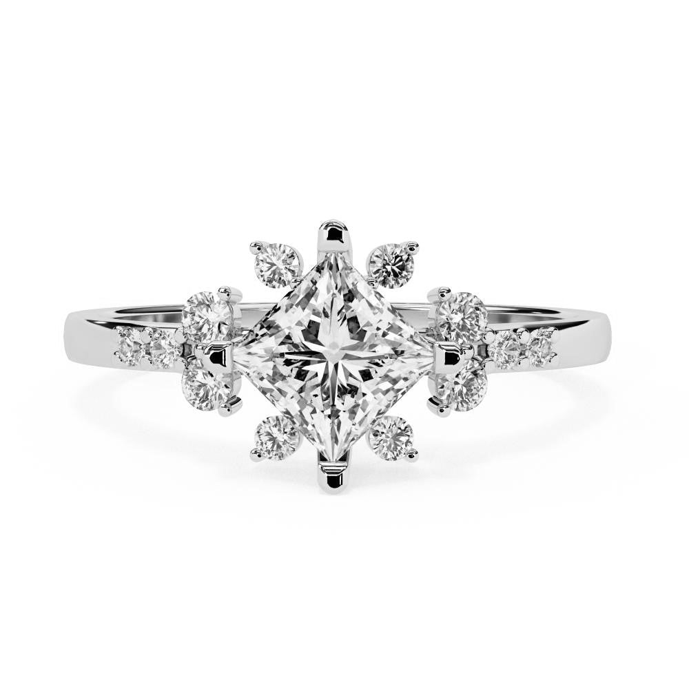 The Sydney Princess With Accent Stone Engagement Ring