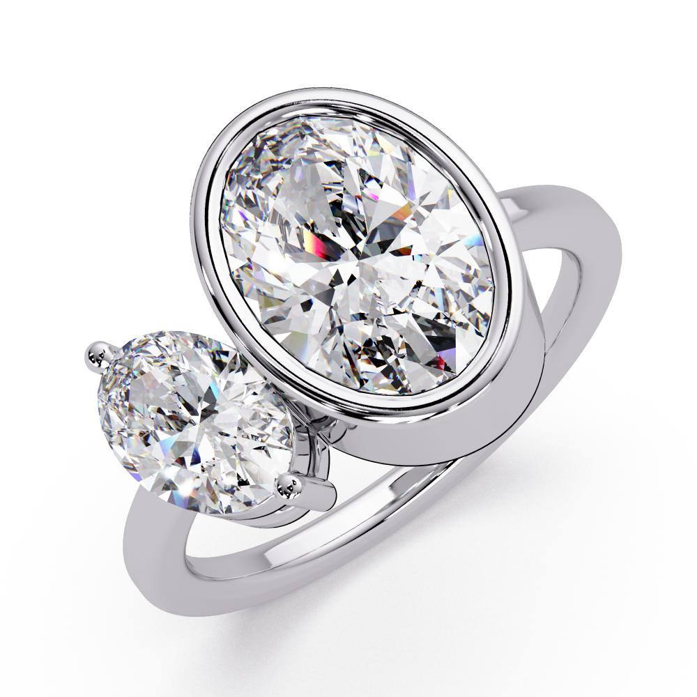 The Lillian Oval Toi Et Moi Engagement Ring