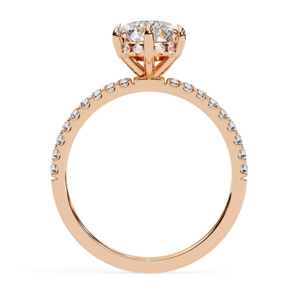 The Louise Pear Hidden Halo with Pave Band Engagement ring