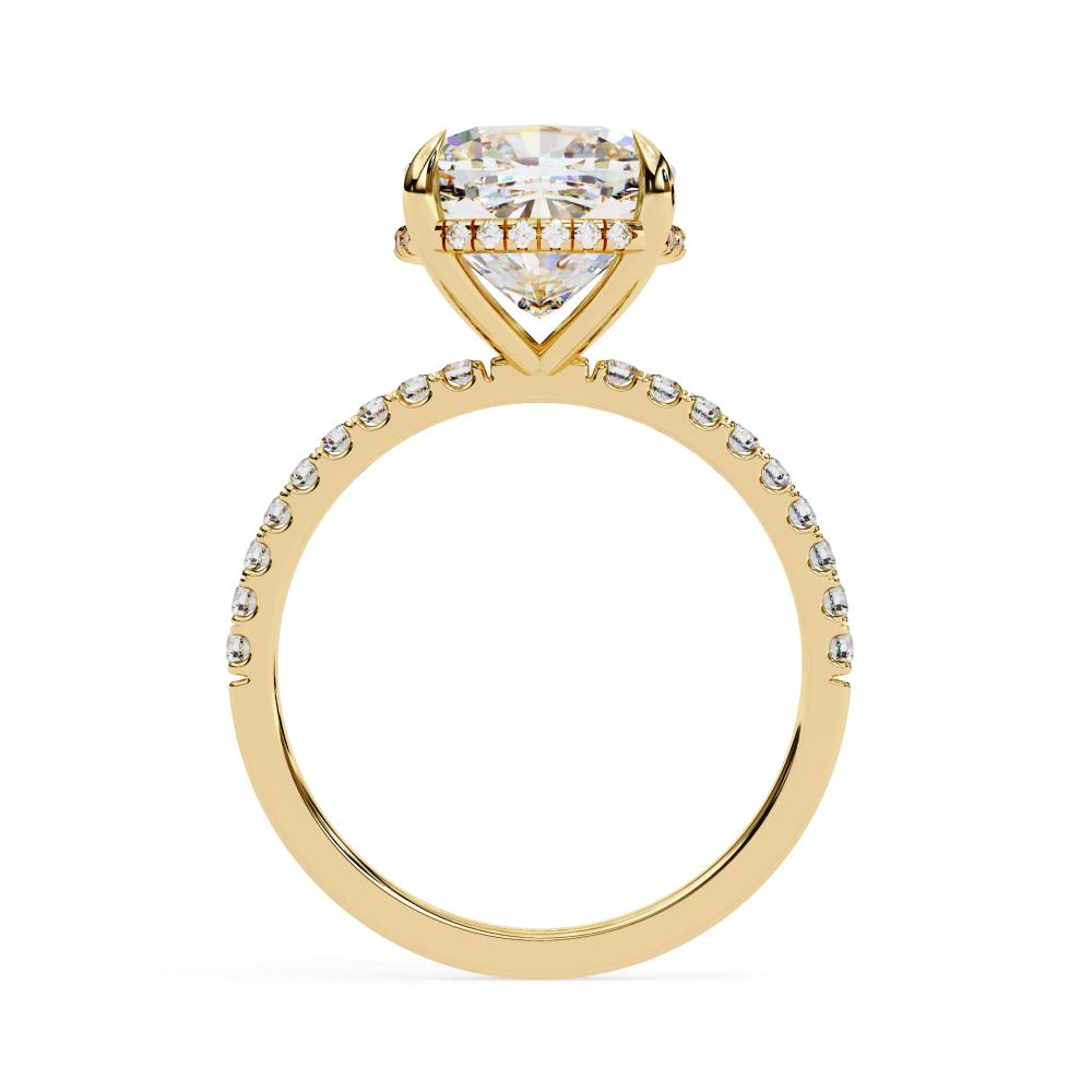 The Louise Cushion Hidden Halo Engagement ring