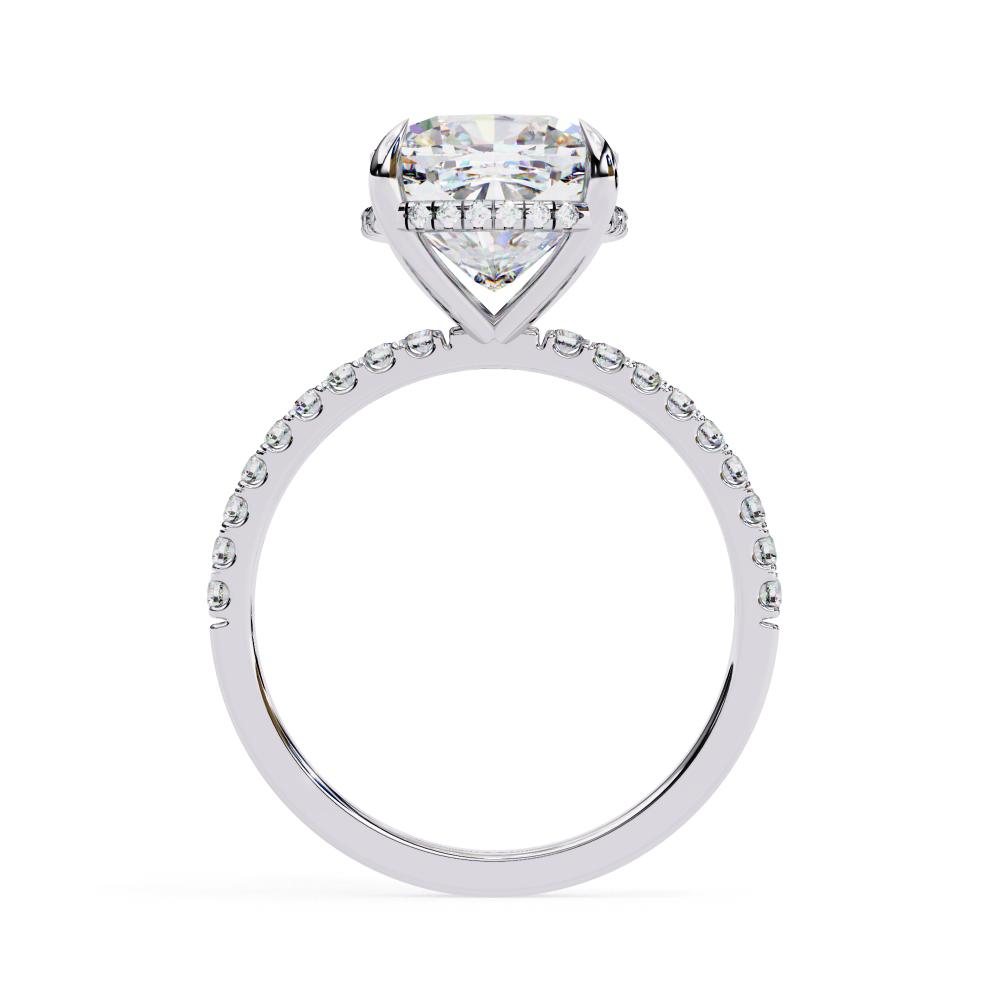 The Louise Cushion Hidden Halo Engagement ring