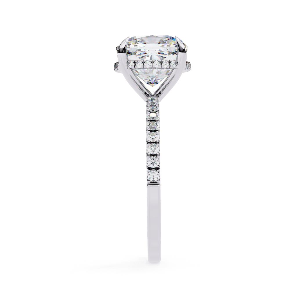 The Louise Cushion Hidden Halo Engagement ring