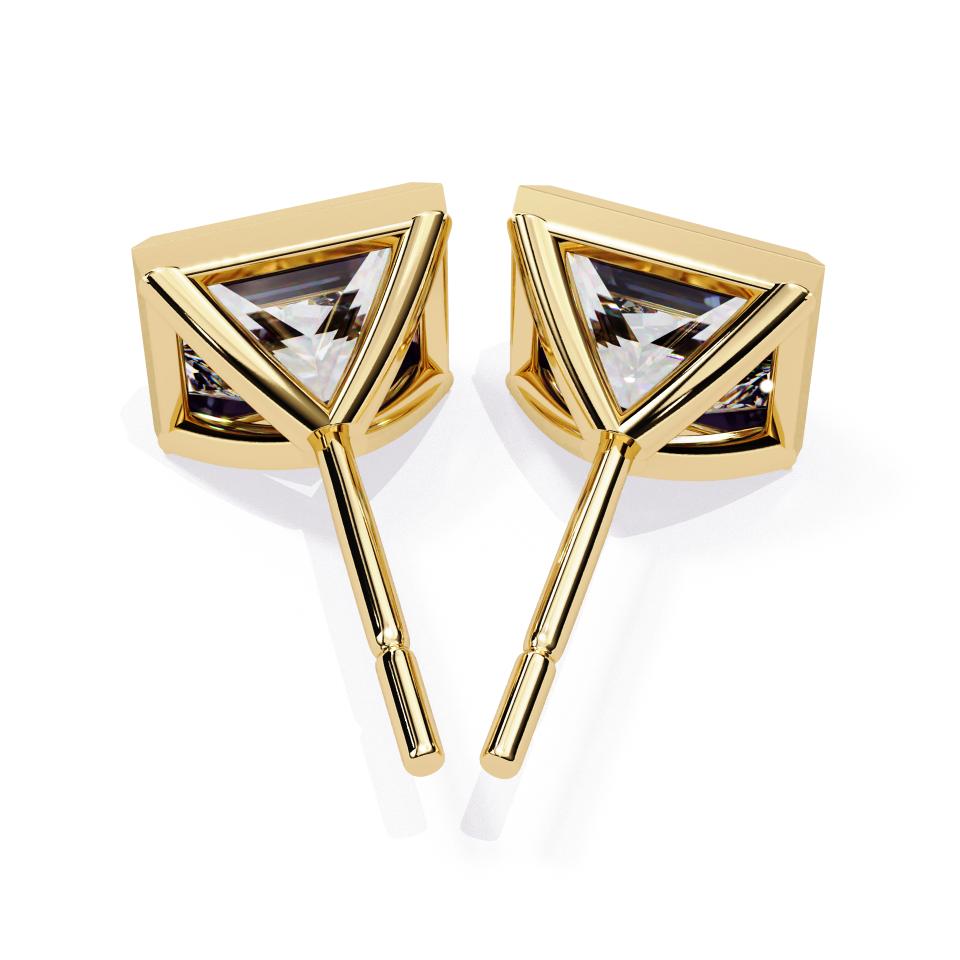 The Valerie Princess Bezel Set Stud Earrings