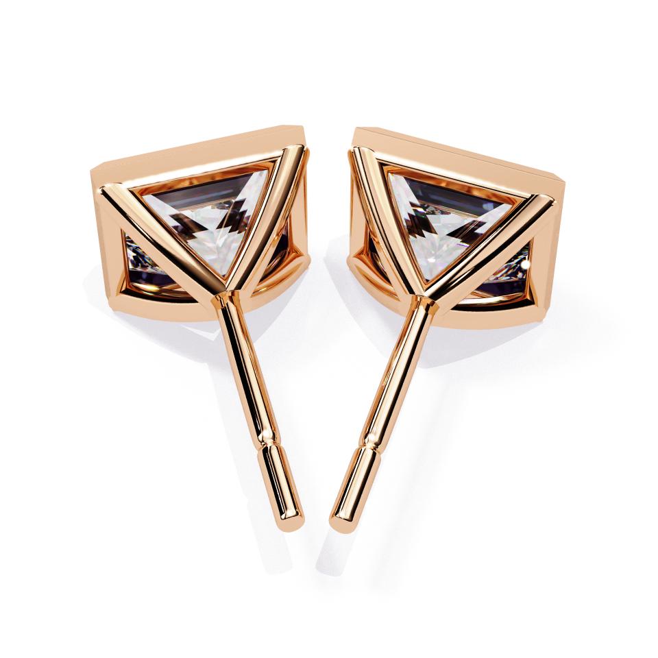 The Valerie Princess Bezel Set Stud Earrings