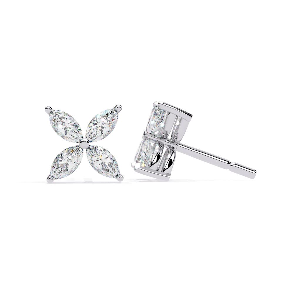 The Connie Marquise Four Stone Earrings