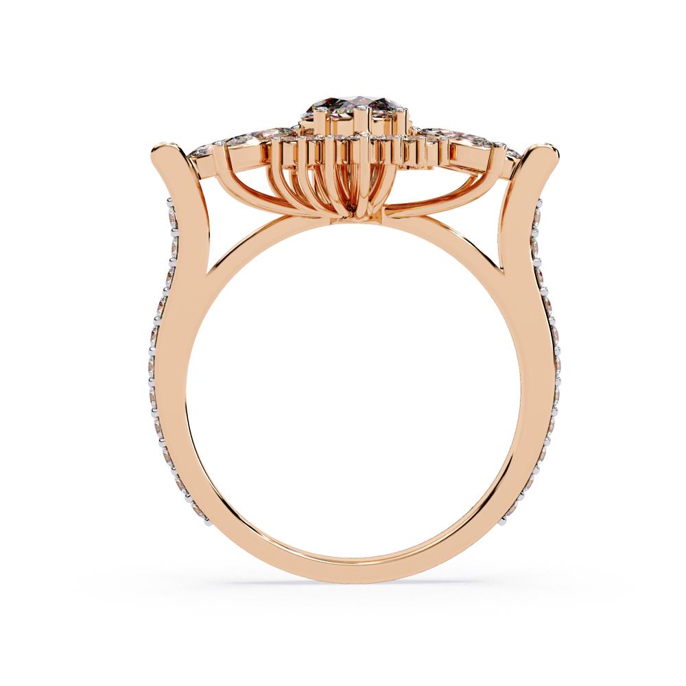 The Lainey Marquise Sunburst Style Engagement Ring