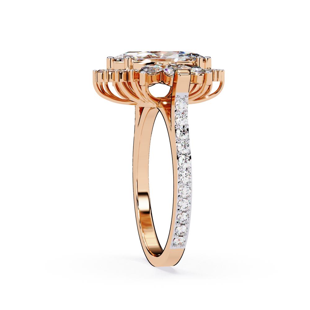 The Lainey Marquise Sunburst Style Engagement Ring