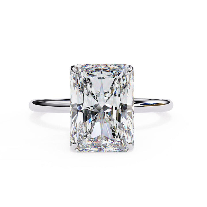 The Anthony Radiant Solitaire Hidden Halo Engagement ring