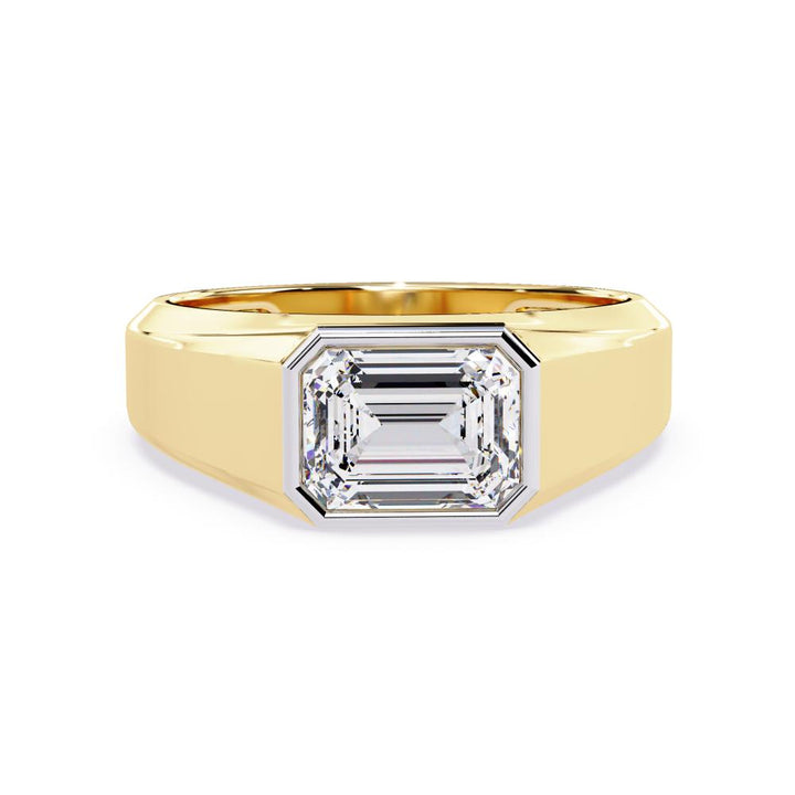 The William Emerald Bezel Set Wedding Band