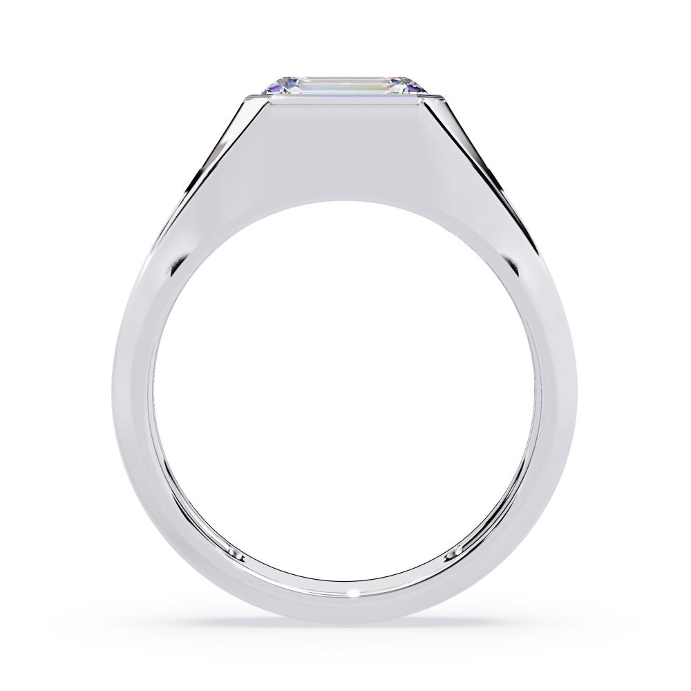 The William Emerald Bezel Set Wedding Band